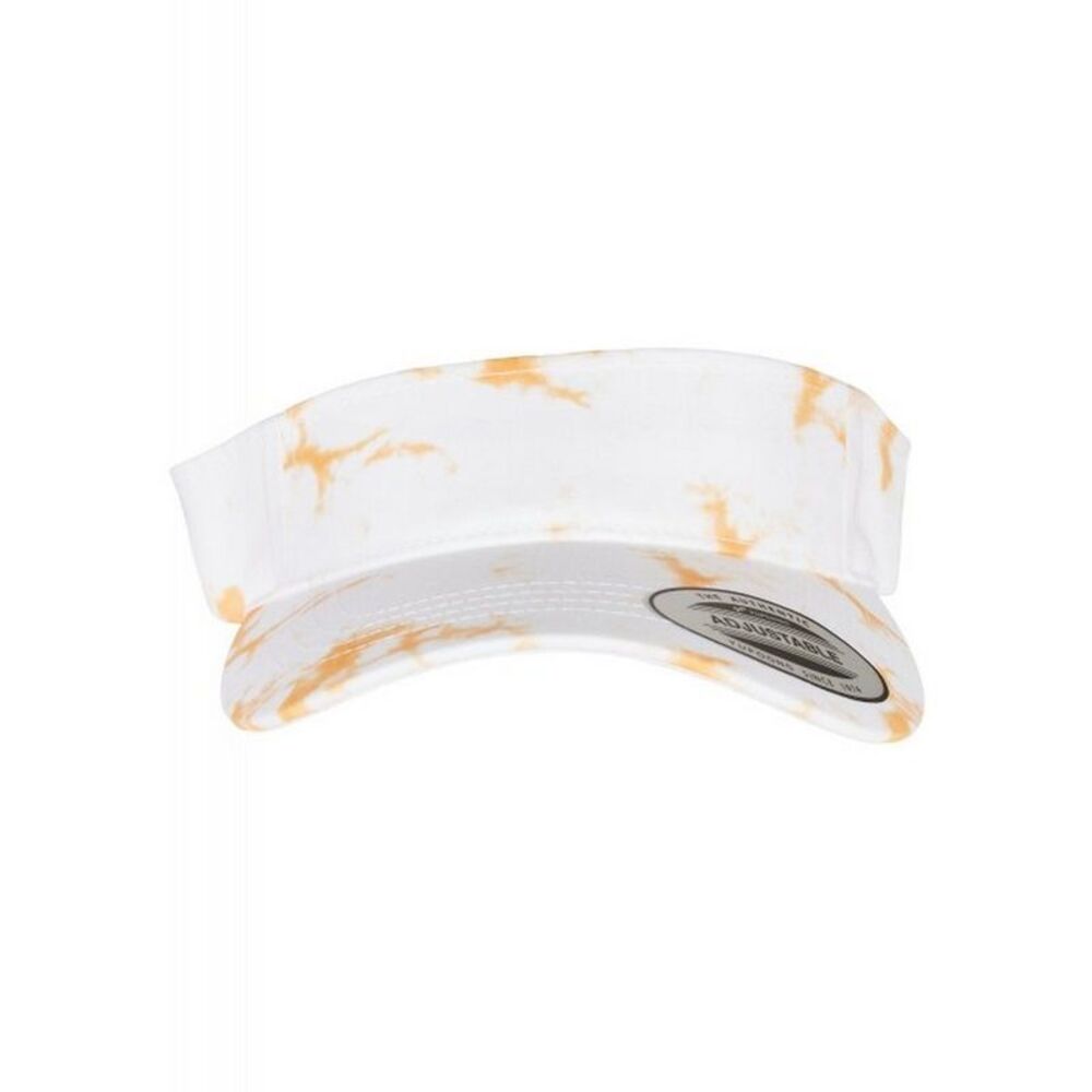 Yupoong Unisex Adult Flexfit Batik Dye Visor Cap / Orange/White